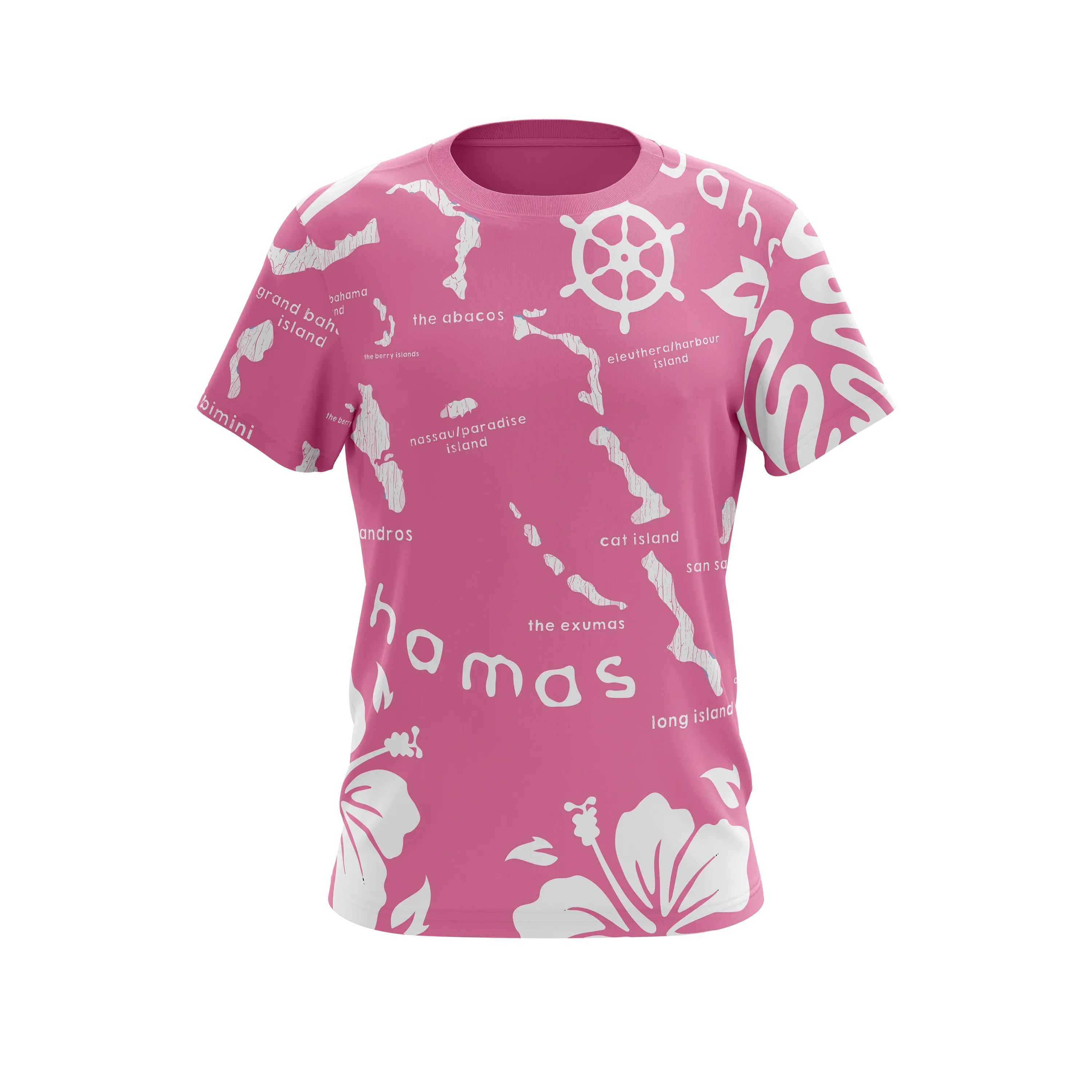 ARCHIPELAGO TEE- PINK & WHITE