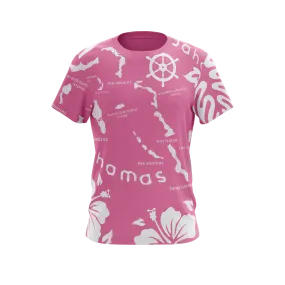 ARCHIPELAGO TEE- PINK & WHITE