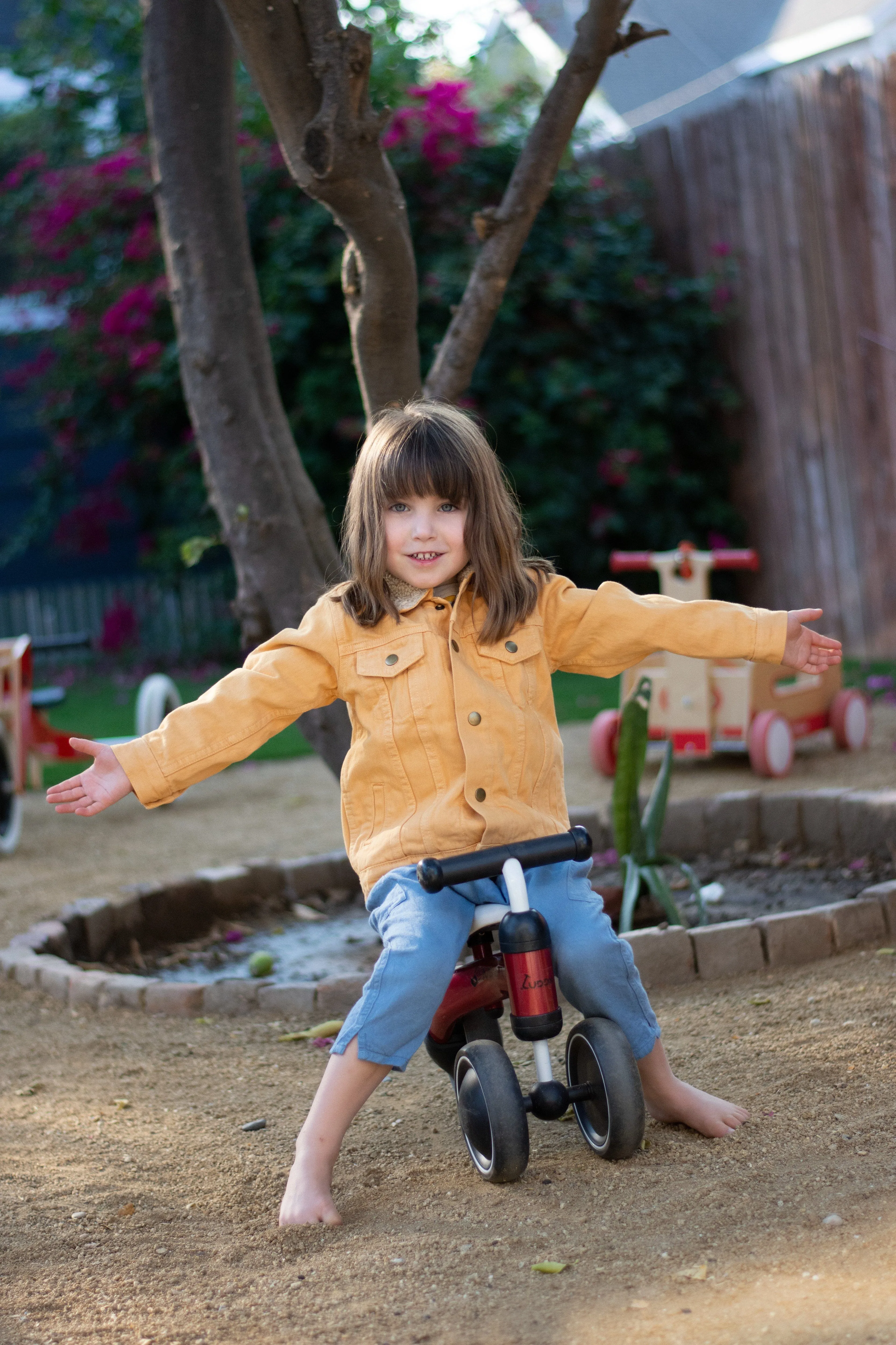 Babies   Kids Denim Jacket - Turmeric Orange