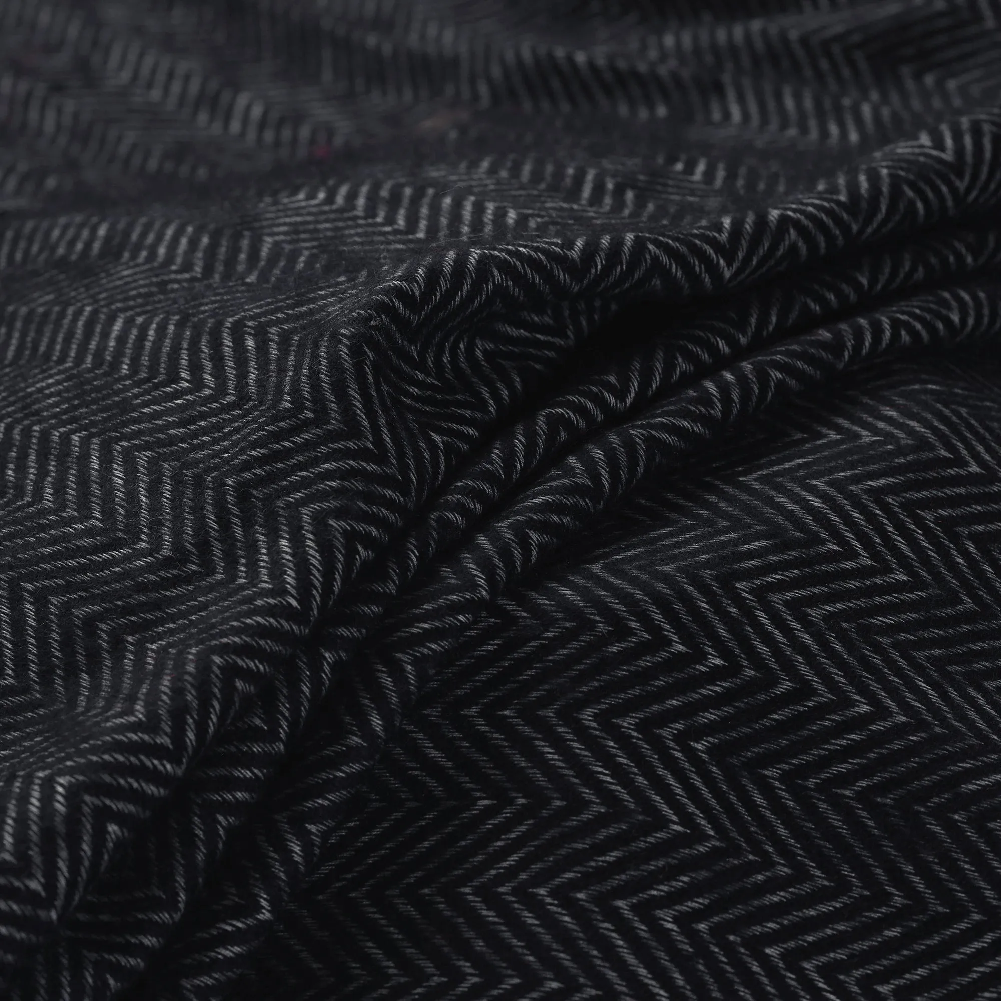 Black - Acrylic Fine Wool Fabric 35