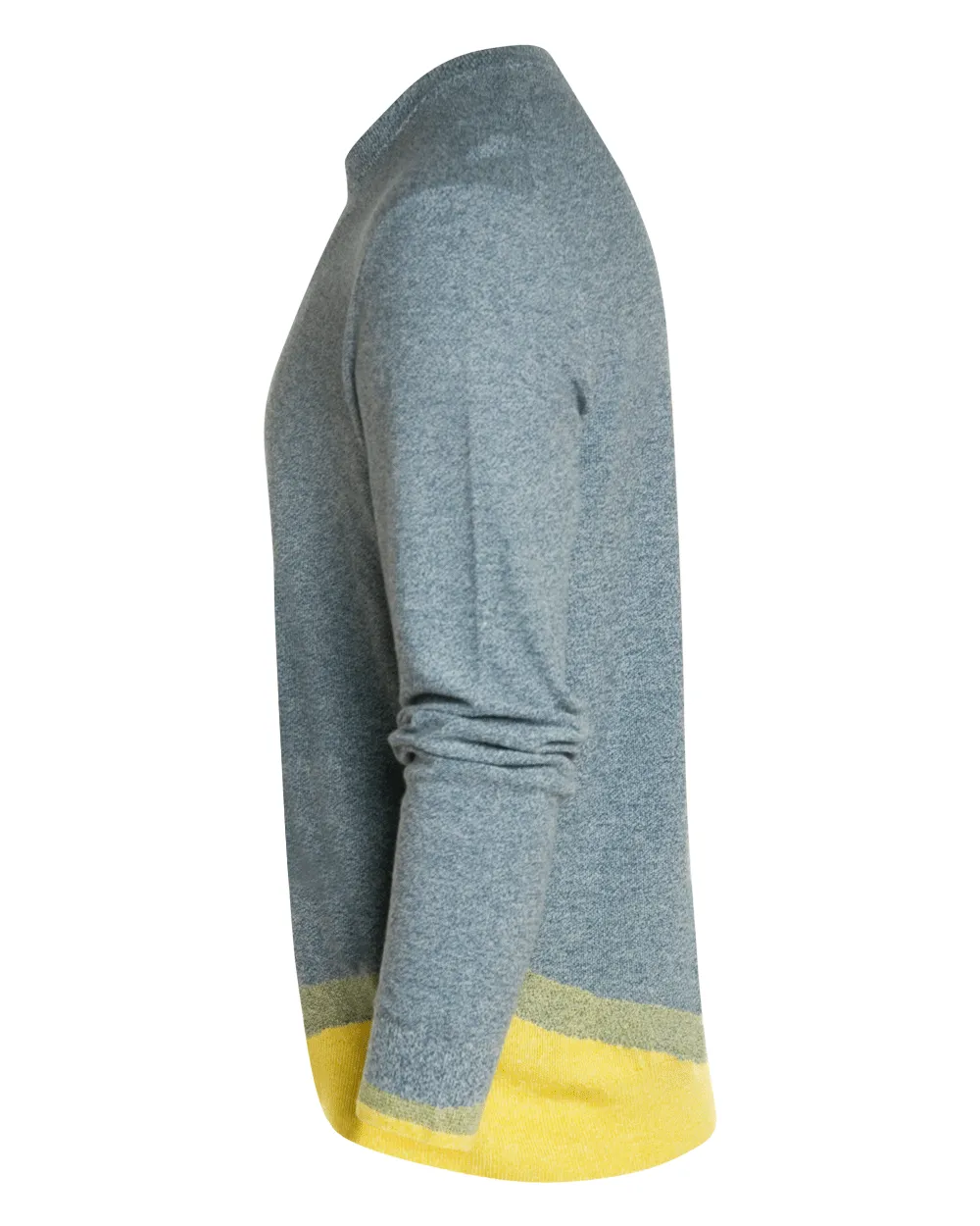 Blue and Yellow Gradient Crewneck Sweater