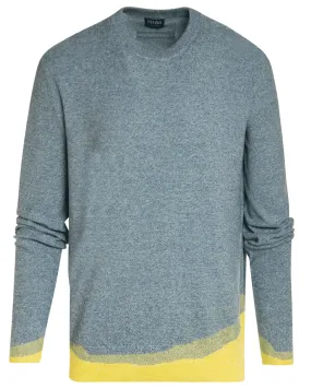 Blue and Yellow Gradient Crewneck Sweater