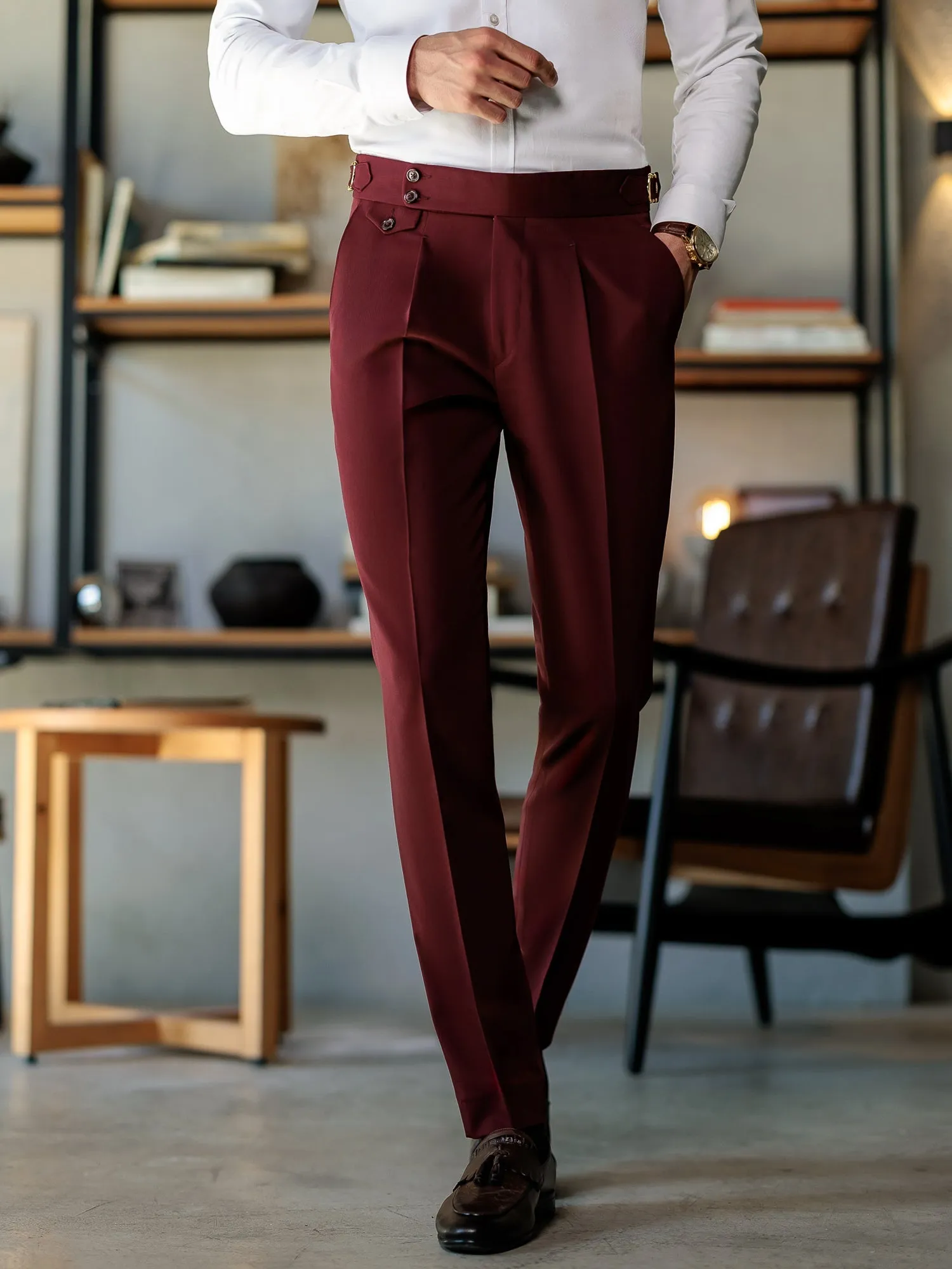 Bordeaux Double Breasted Suit 2-Piece