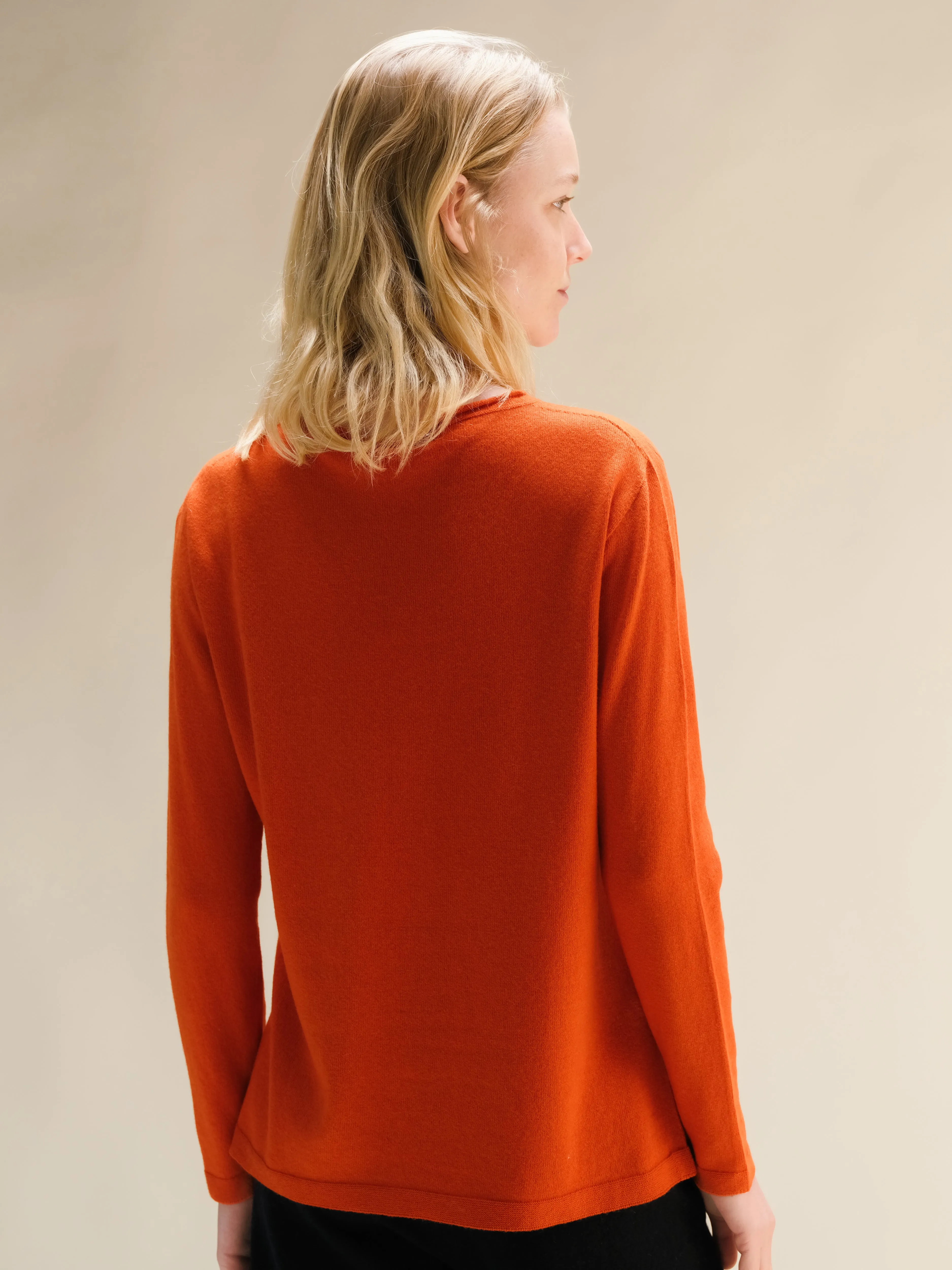 Cashmere Mix Crewneck with “Curl” (3D-Knit)