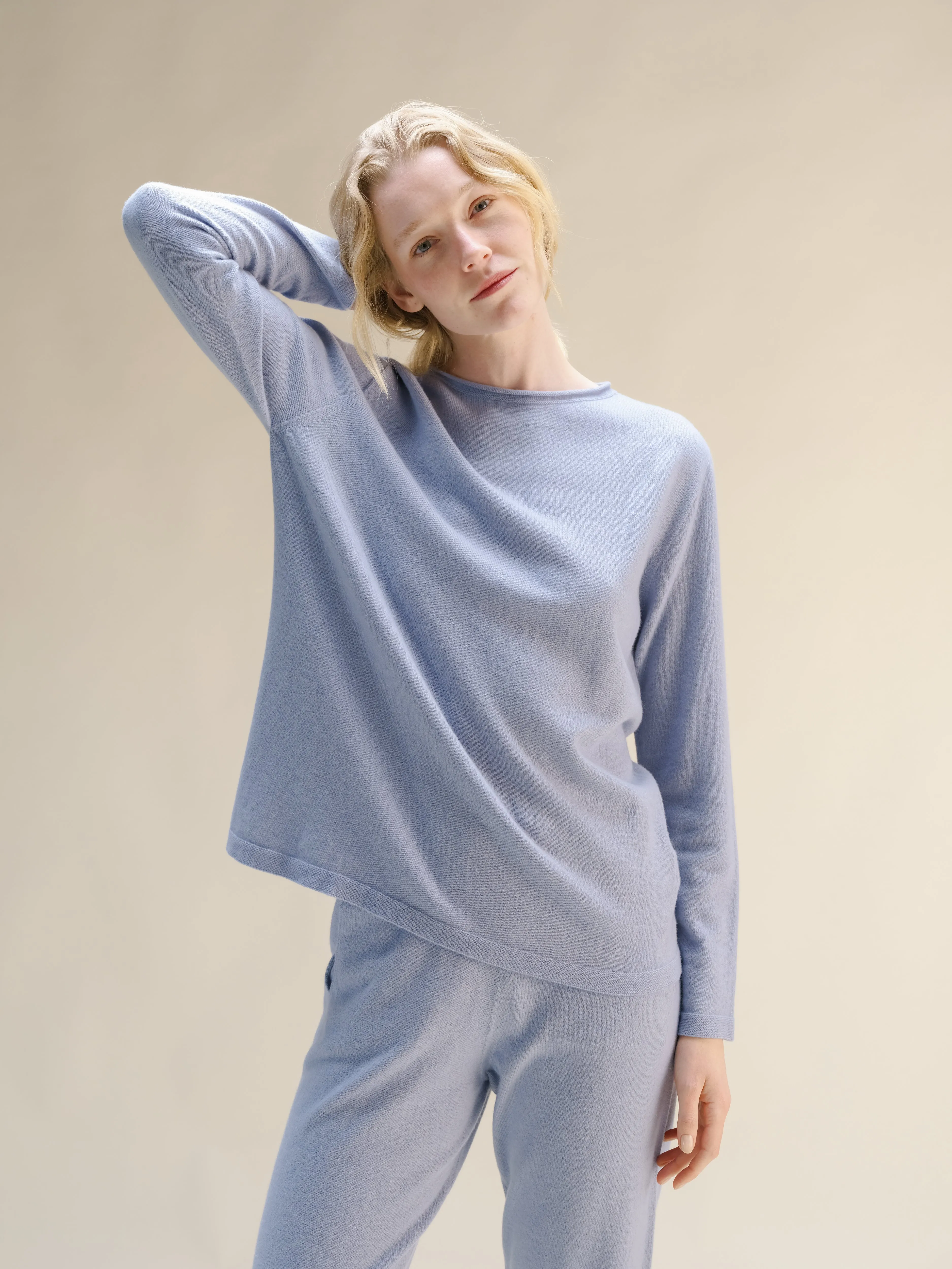 Cashmere Mix Crewneck with “Curl” (3D-Knit)