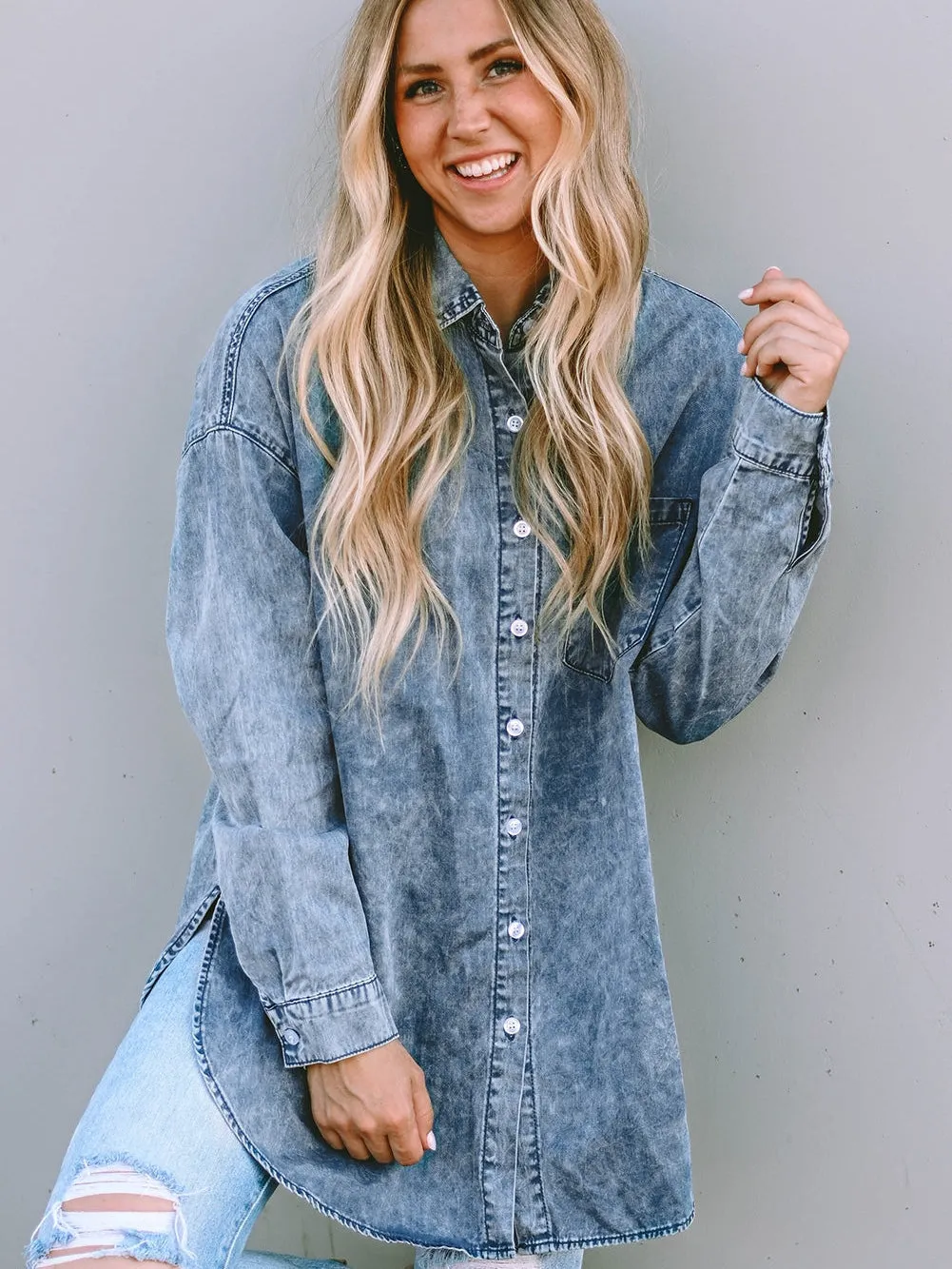 Casual Denim Shirt Jacket