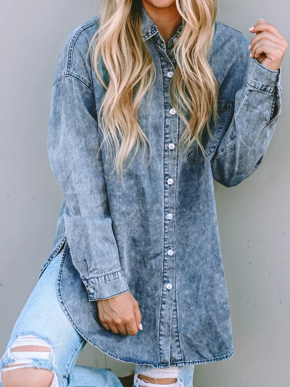 Casual Denim Shirt Jacket