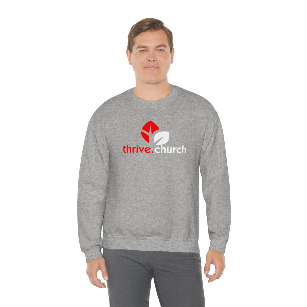 Christmas Logo Red & White Crewneck Sweatshirt