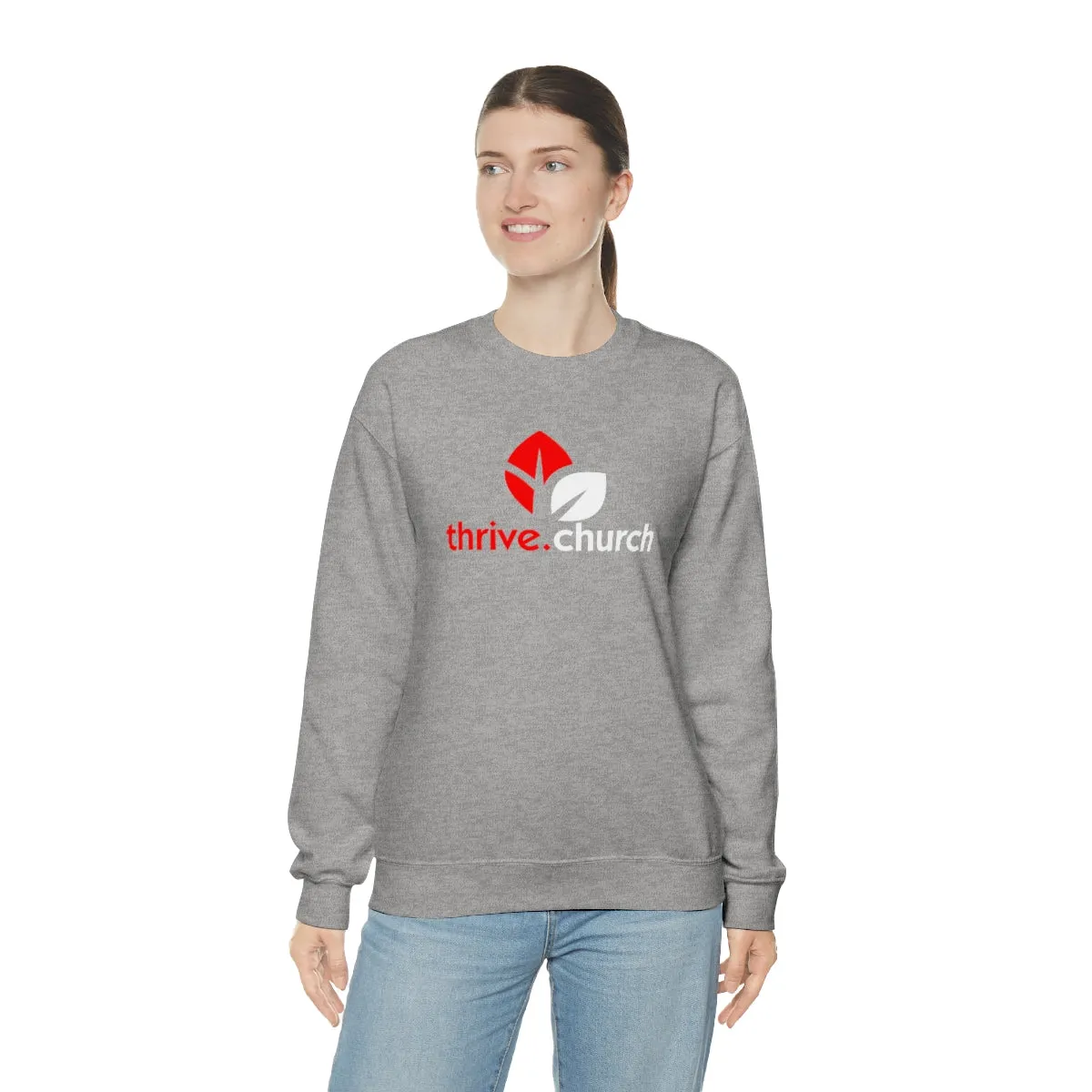 Christmas Logo Red & White Crewneck Sweatshirt