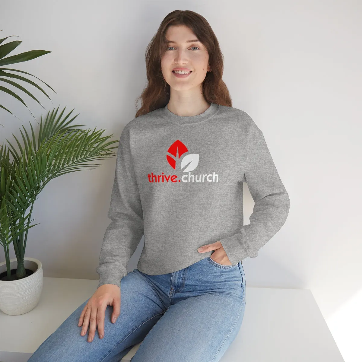 Christmas Logo Red & White Crewneck Sweatshirt