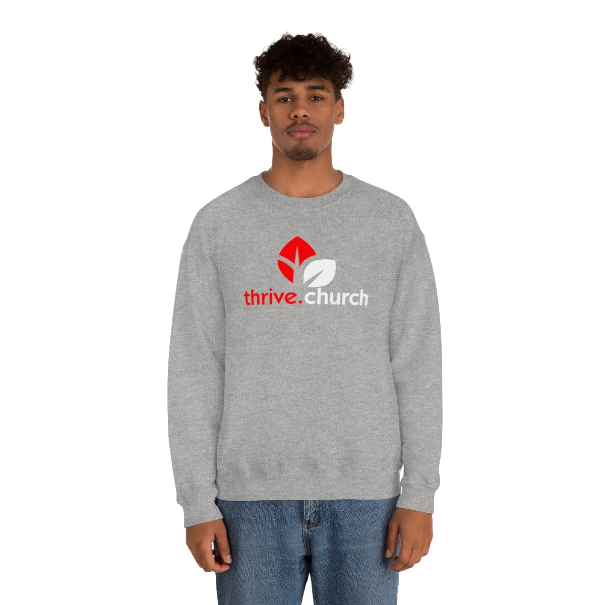 Christmas Logo Red & White Crewneck Sweatshirt