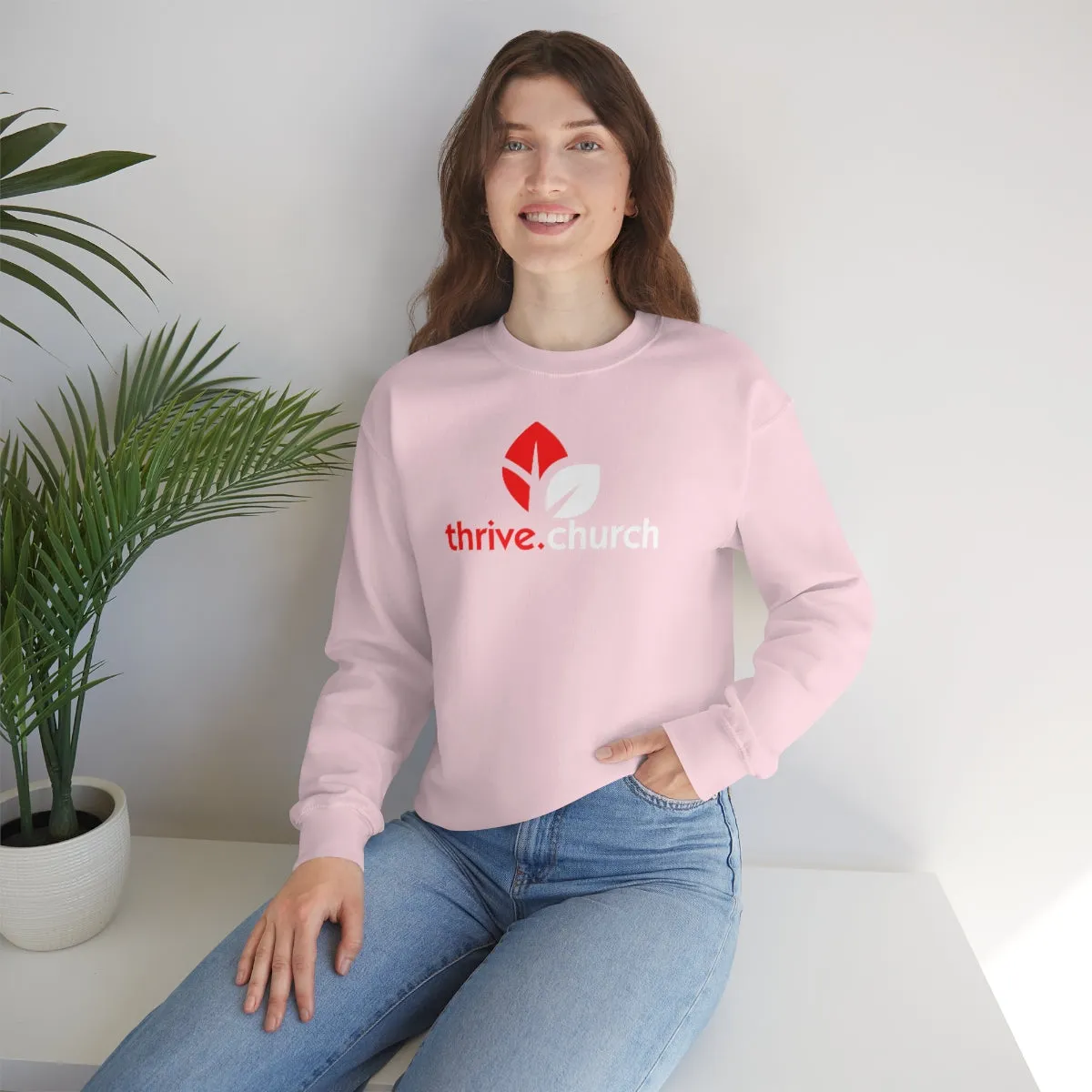 Christmas Logo Red & White Crewneck Sweatshirt