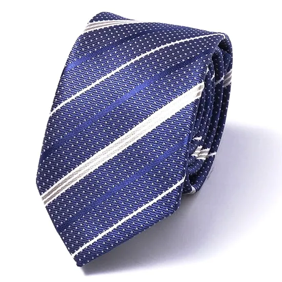 Classy Men Blue Elegant Silk Skinny Tie