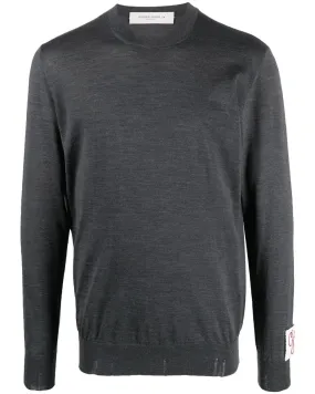 Dark Grey Wool Crewneck Sweater