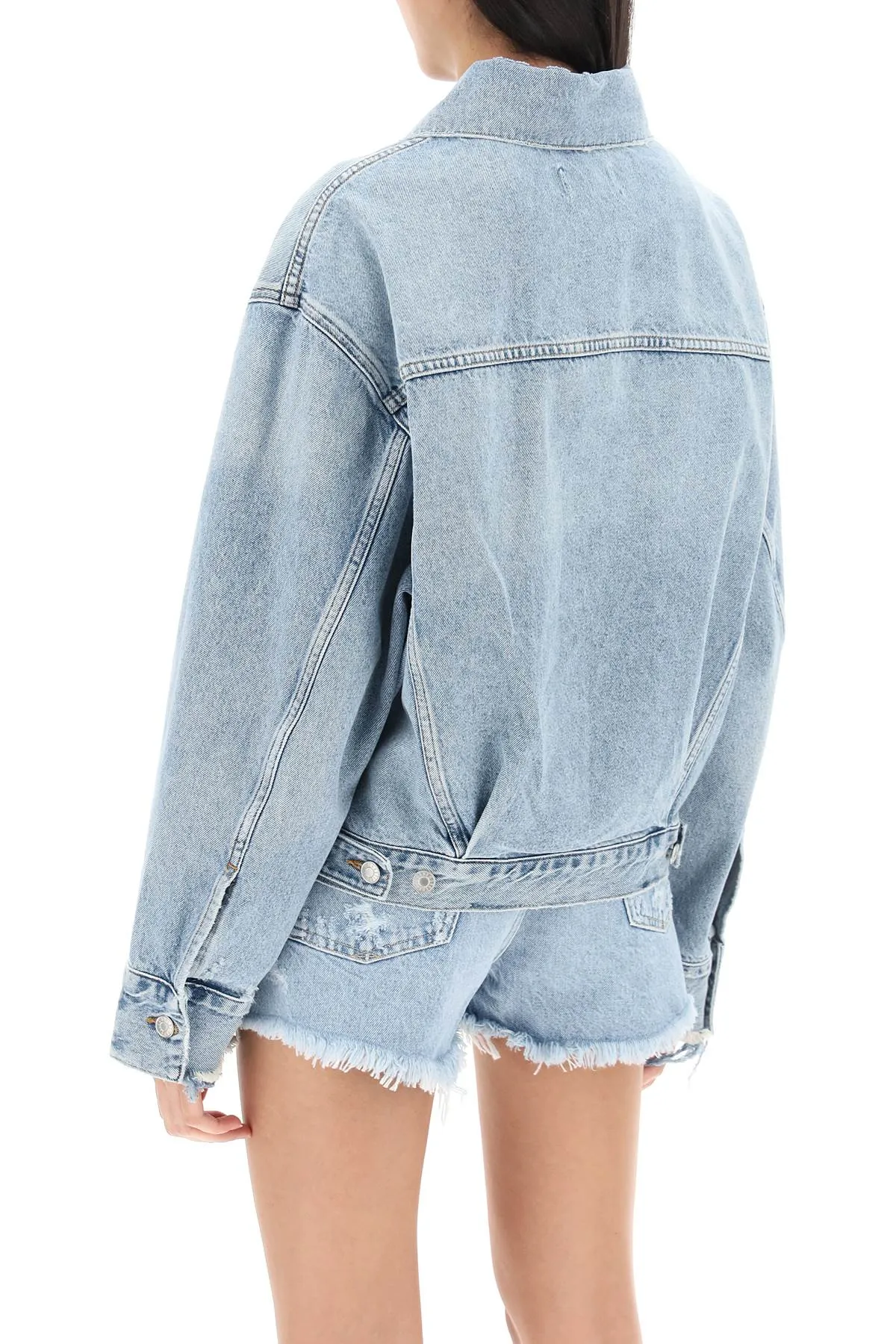 distressed denim jacket