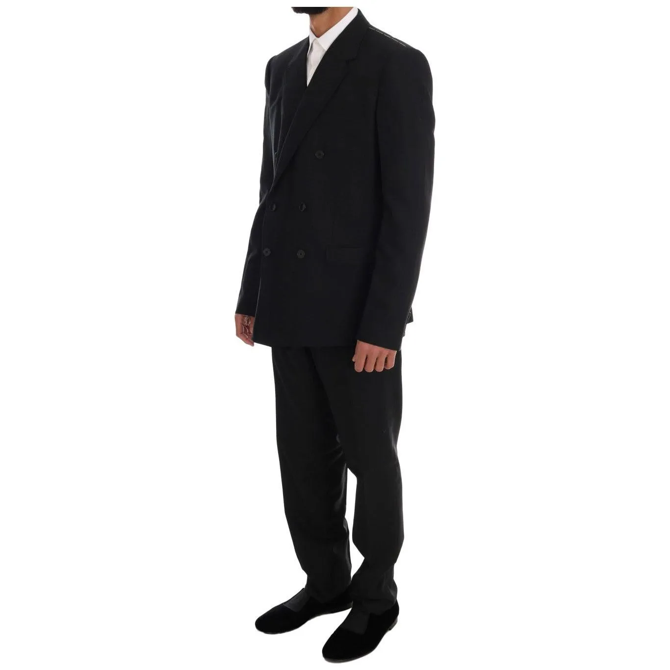 Dolce & Gabbana Elegant Black Wool Three-Piece Suit