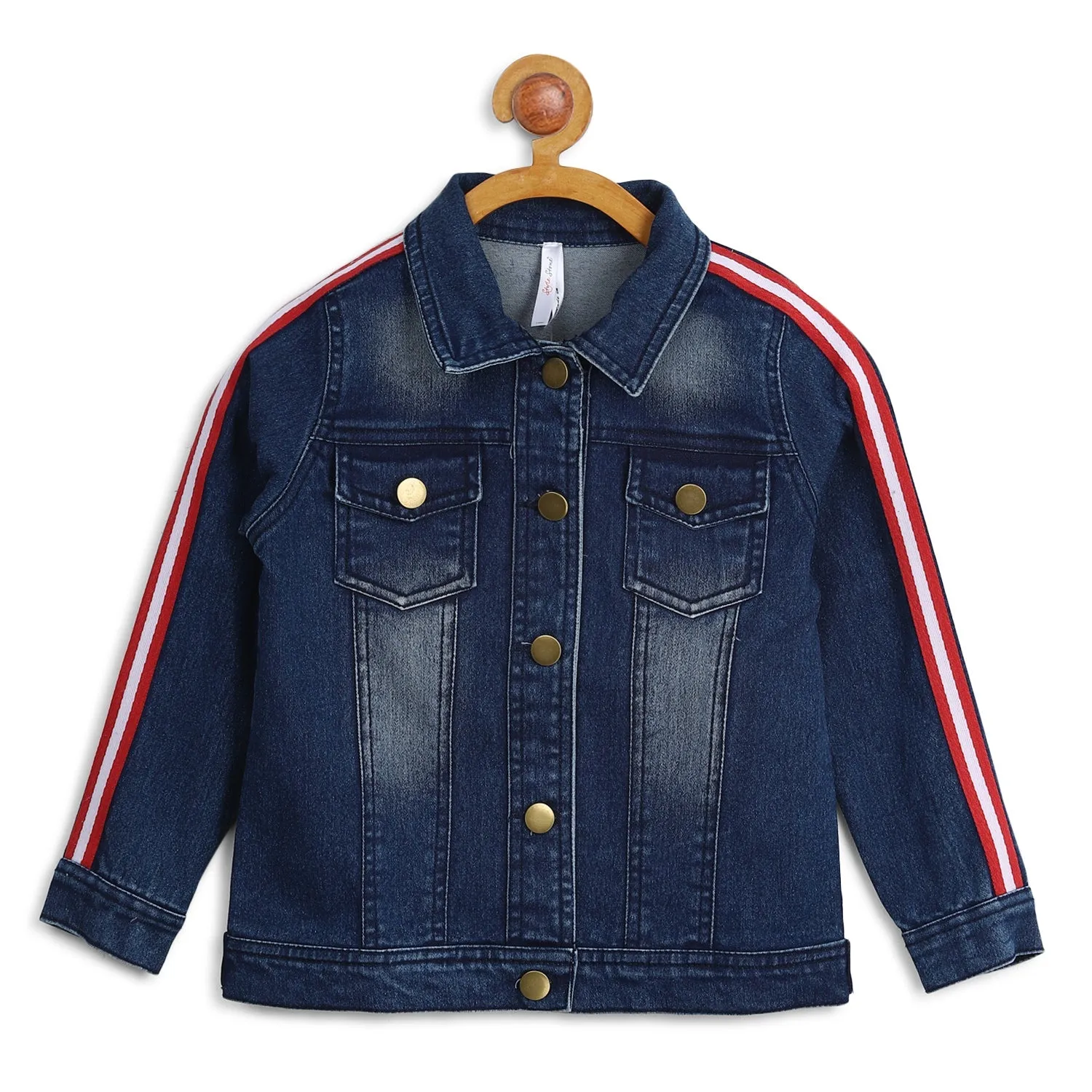 Girl's Distress Denim Jacket - StyleStone Kid