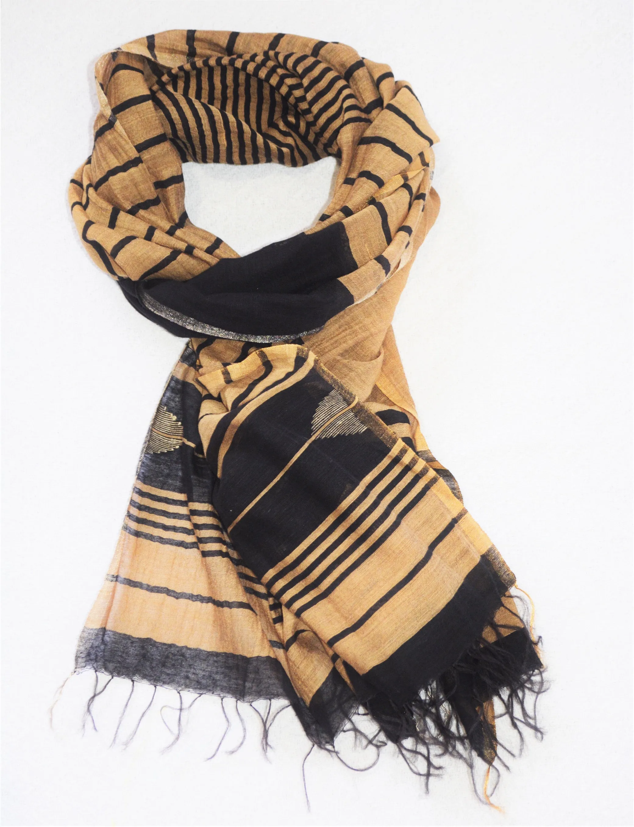 Hand woven cotton scarves