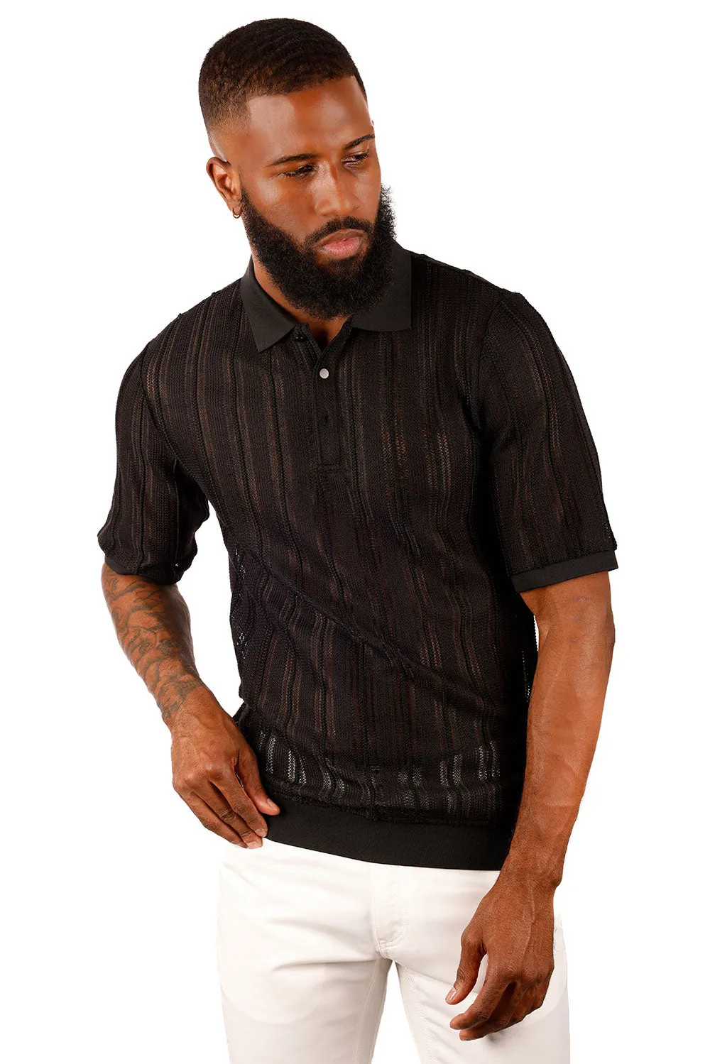 Interlace Plan Polo Shirt