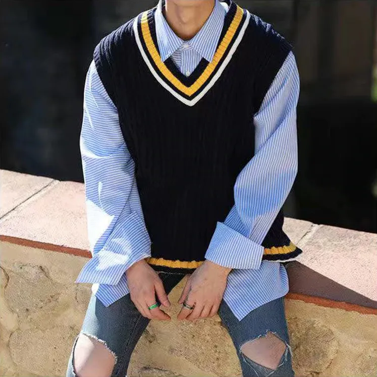 [Korean Style] 3 Colors Striped Long Sleeve Shirts