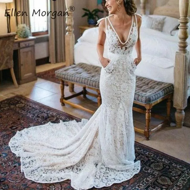 Lace Bohemia Mermaid Wedding Dress