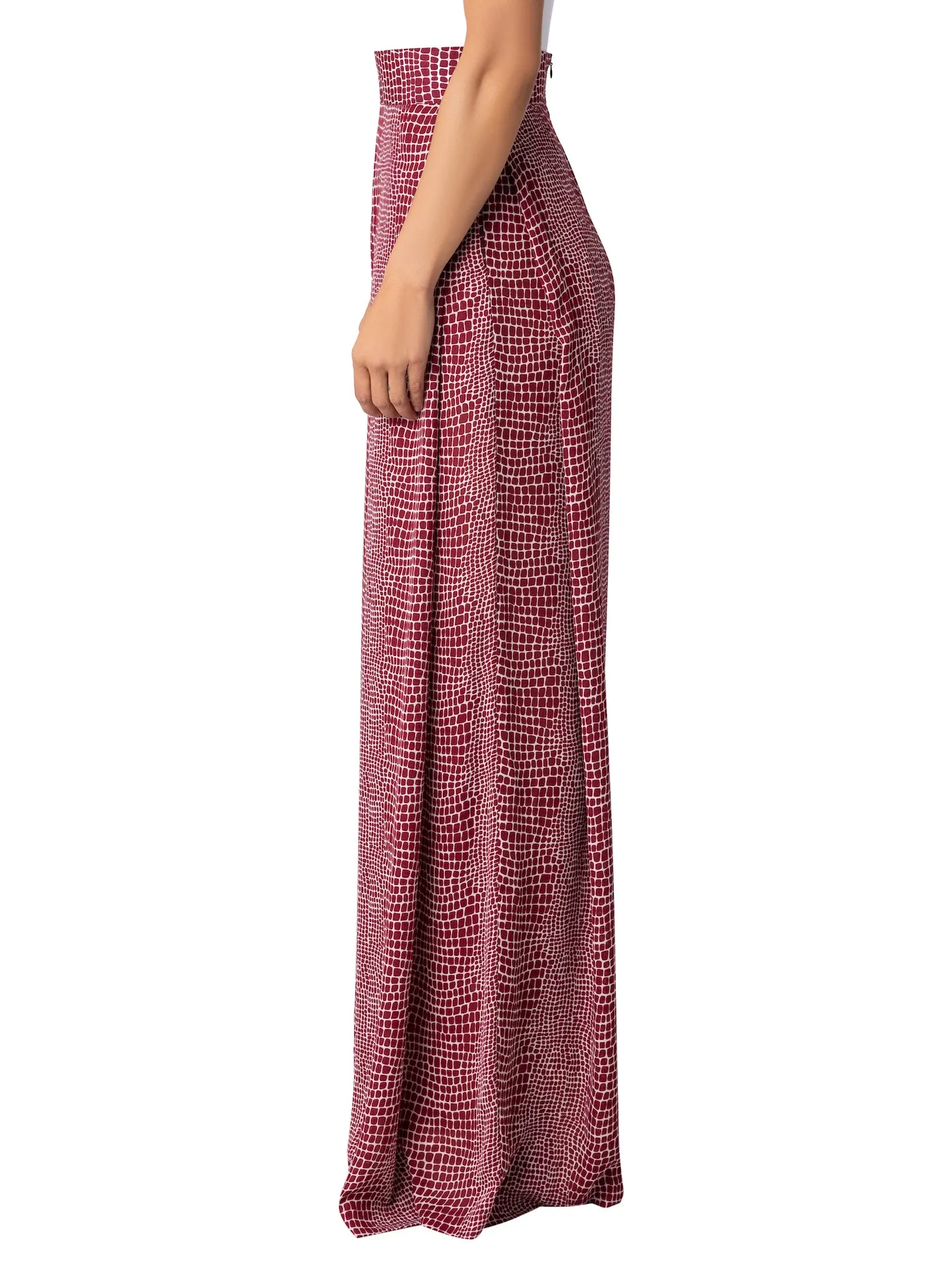 “Miranda” Burgundy Wide Leg Pants