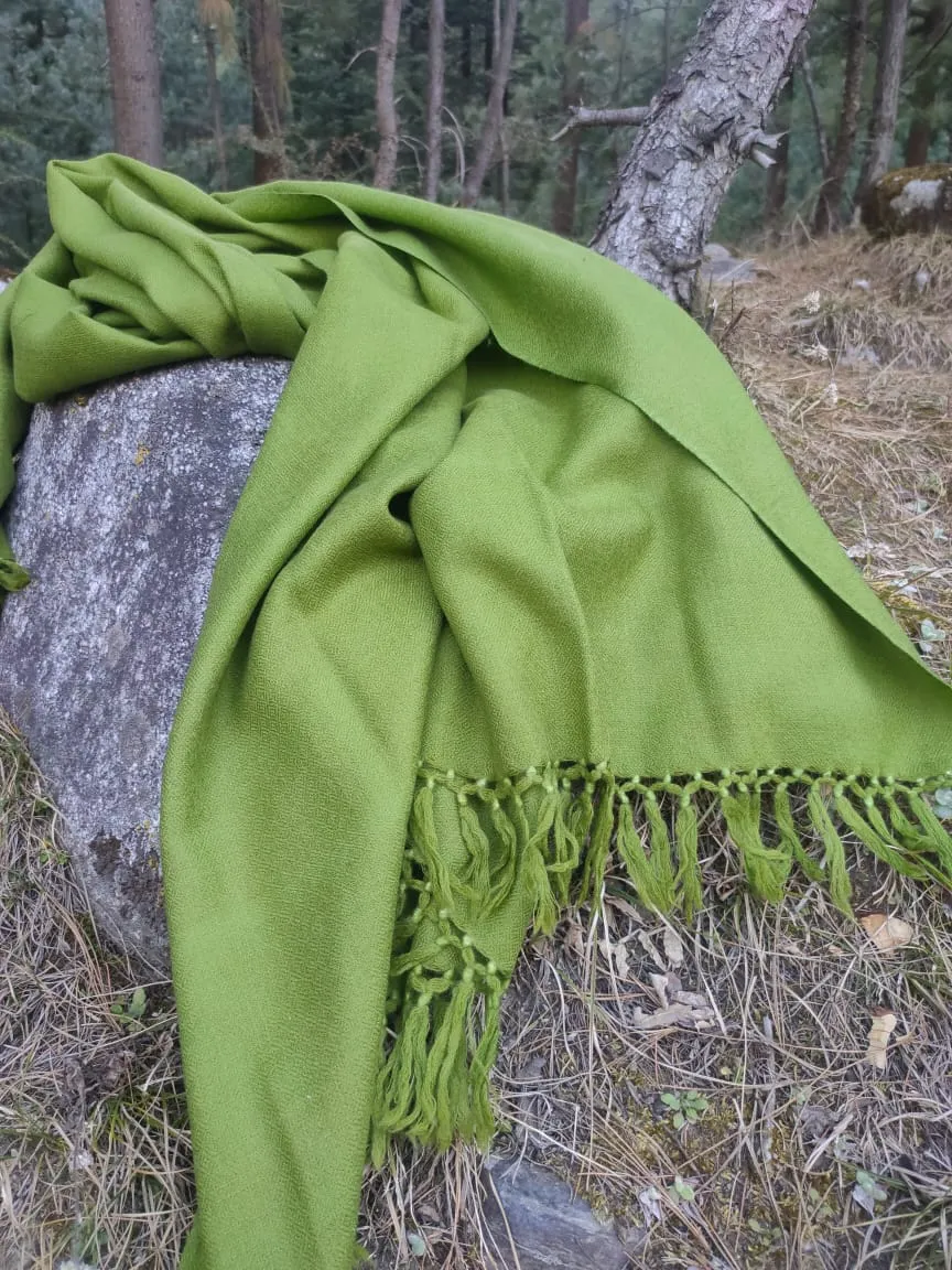 Moss green blanket scarf