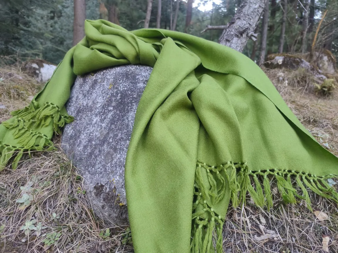 Moss green blanket scarf