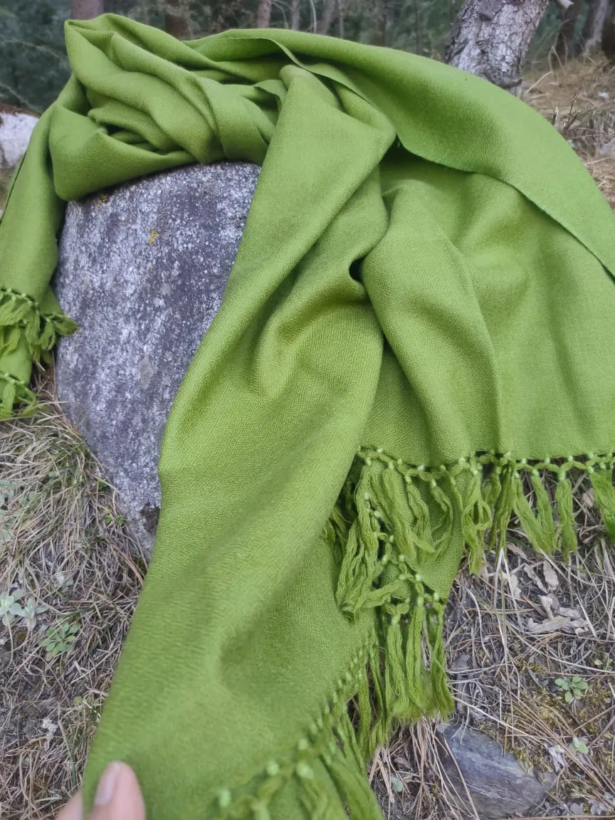 Moss green blanket scarf