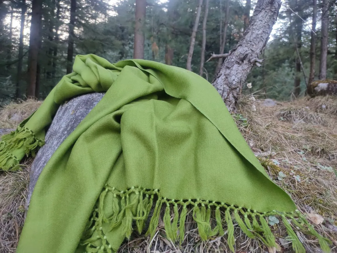 Moss green blanket scarf