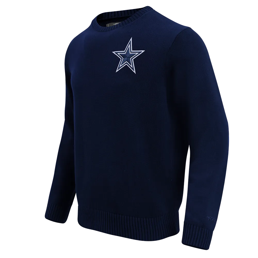 NFL DALLAS COWBOYS KNIT BOX SET CREWNECK SWEATER (MIDNIGHT NAVY)