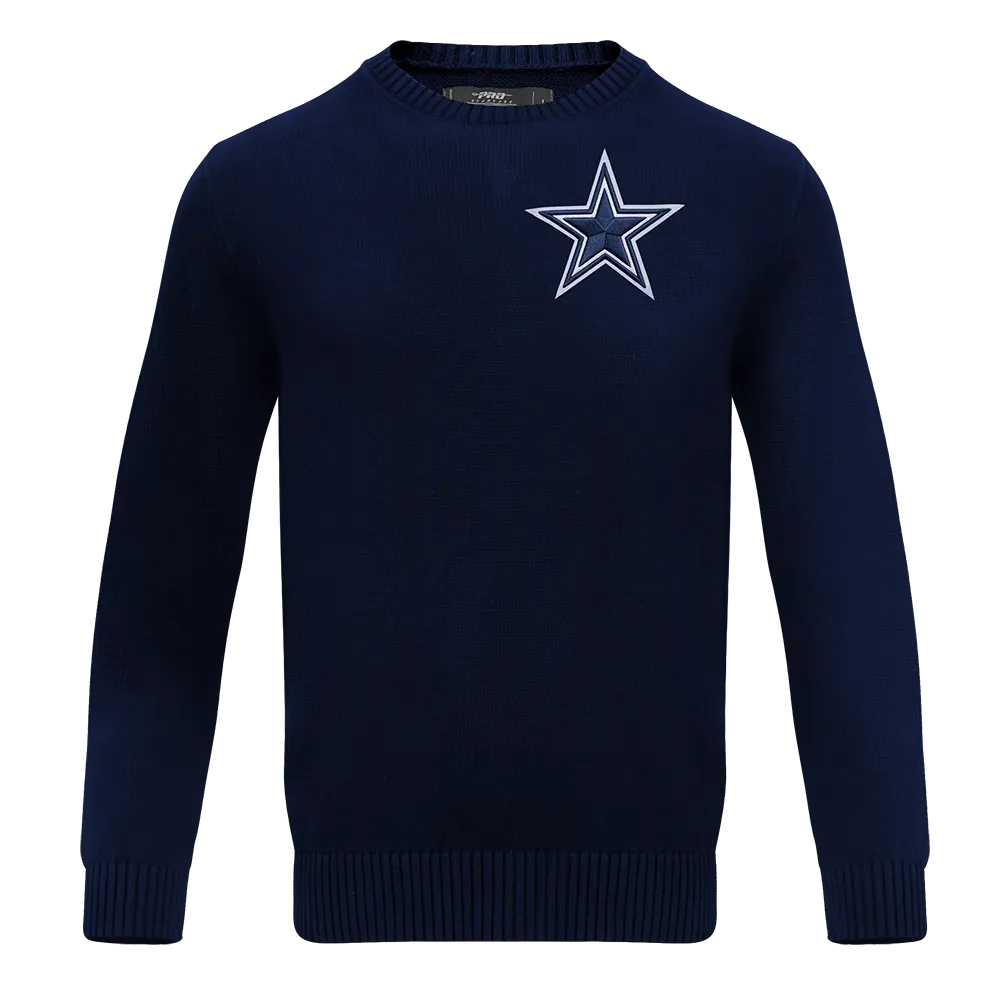 NFL DALLAS COWBOYS KNIT BOX SET CREWNECK SWEATER (MIDNIGHT NAVY)