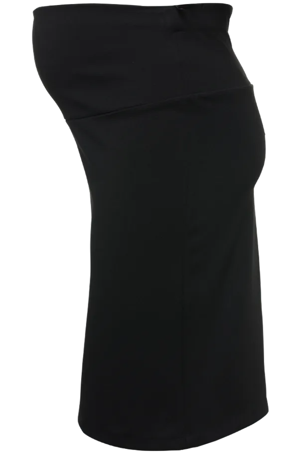 Pencil Maternity Skirt With Fold Up Or Down Belly Band