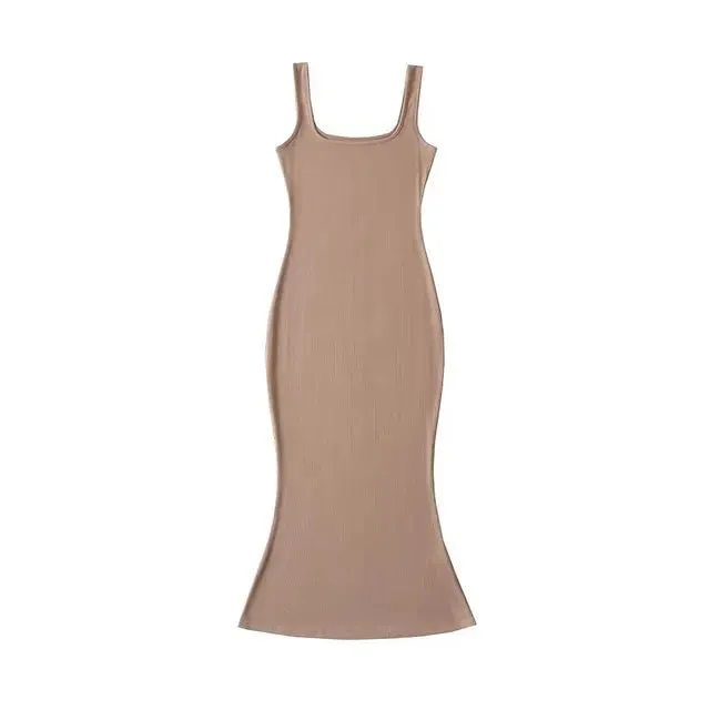 Pre Order:  Classic Midi Mermaid Sleeveless Dress