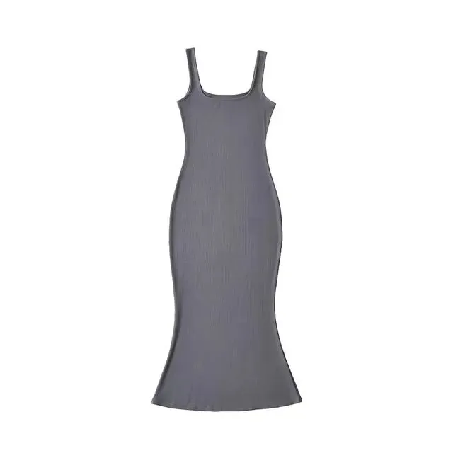 Pre Order:  Classic Midi Mermaid Sleeveless Dress