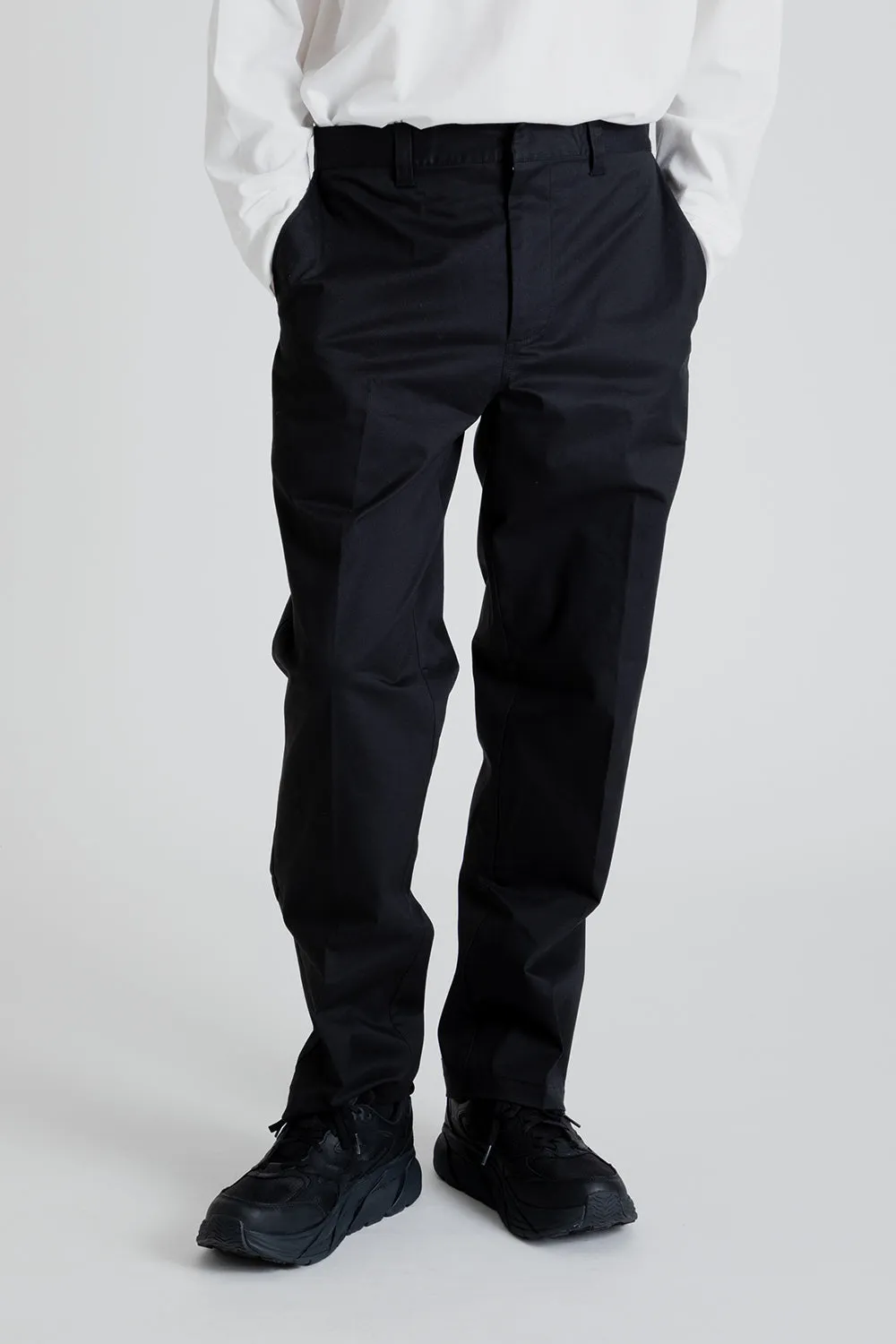 Relaxed Fit Chino Pants - Black