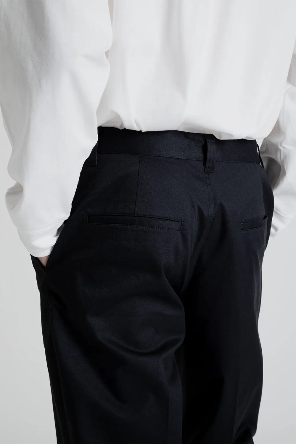 Relaxed Fit Chino Pants - Black