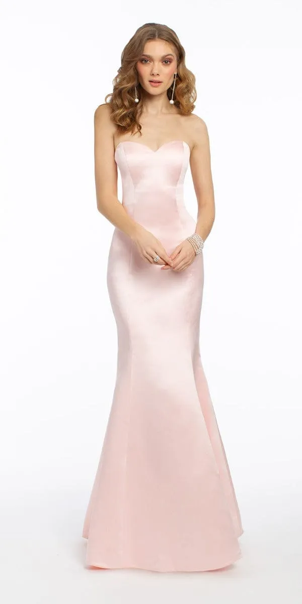 Satin Strapless Mermaid Dress - Petite