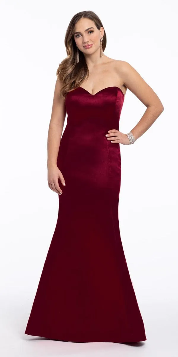 Satin Strapless Mermaid Dress - Petite