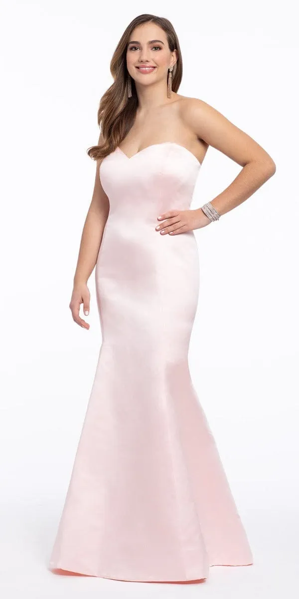 Satin Strapless Mermaid Dress - Petite