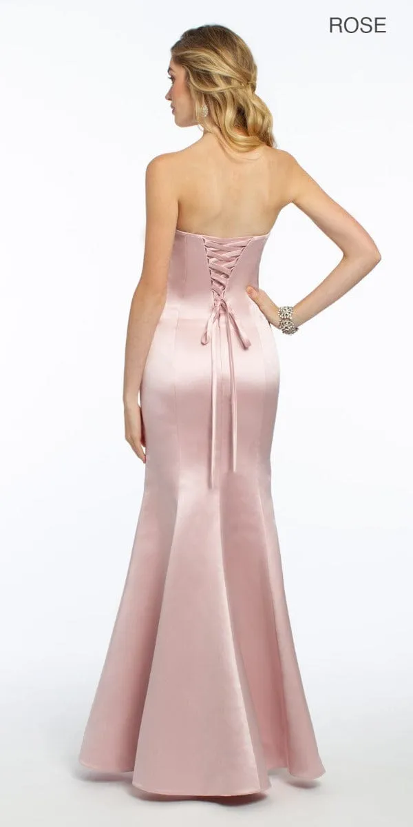 Satin Strapless Mermaid Dress - Petite