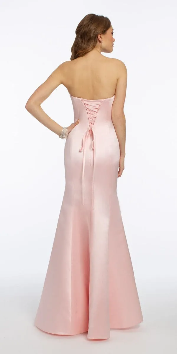 Satin Strapless Mermaid Dress - Petite