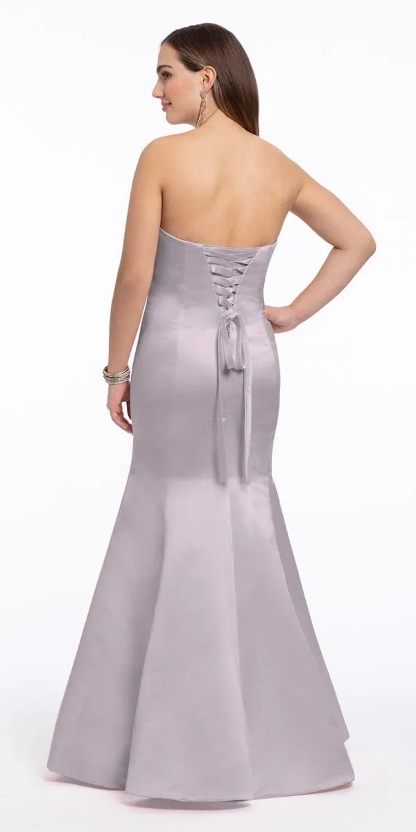 Satin Strapless Mermaid Dress - Petite