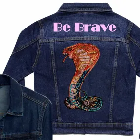 Sequin Serpent Denim Jacket