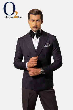 Sharp Luxurious Men's Double-Breasted Pinstripe Suit collection