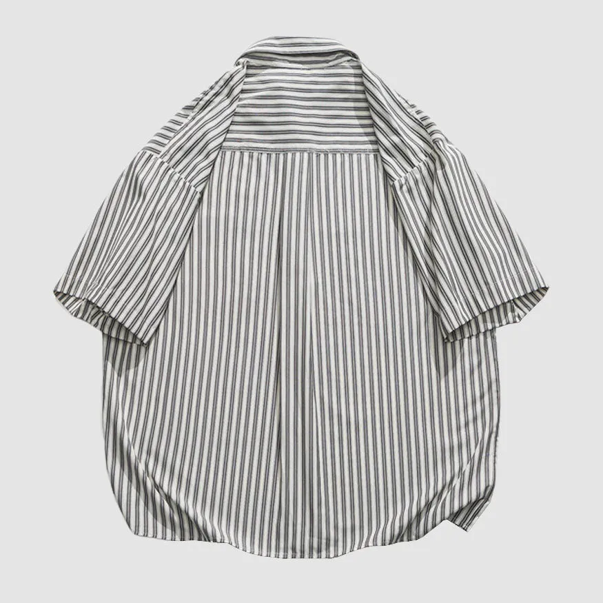 Striped Patch Pocket Shirts