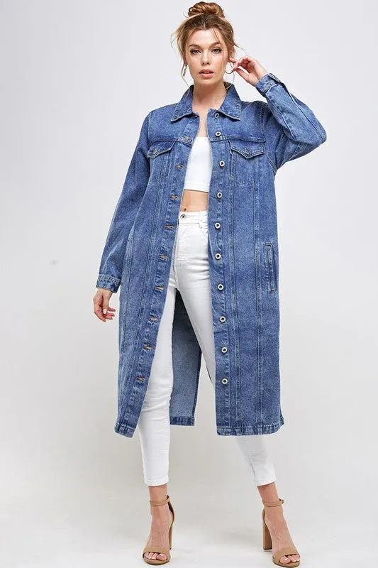 WHITE NON-STRETCH THIRD QUARTER DENIM JACKET