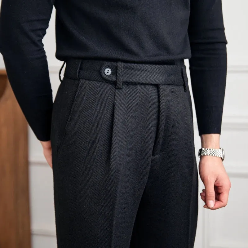 Winter wool italian trousers