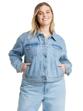 Women's Washed Denim Jackets,Blue