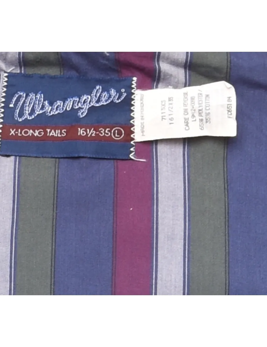 Wrangler Striped Multi-Colour Western Shirt - L